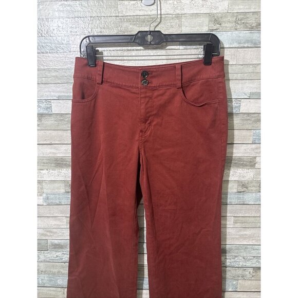 Women’s Soft Surroundings Chino Pants Maroon Wide Leg Size 6 - Picture 5 of 11
